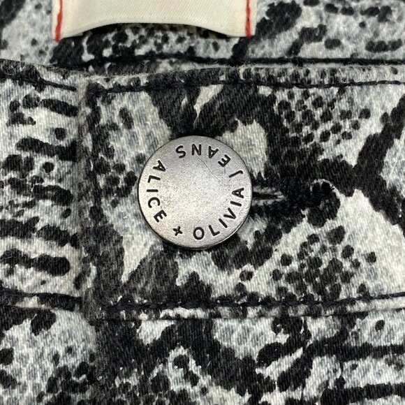 Alice + Olivia Women’s Snakeskin Skinny Jeans – Black/Multi - Picture 12 of 13
